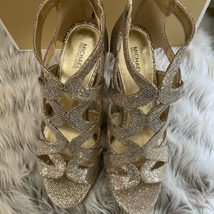 New Michael Michael Kors Annalee Glitter Sandals